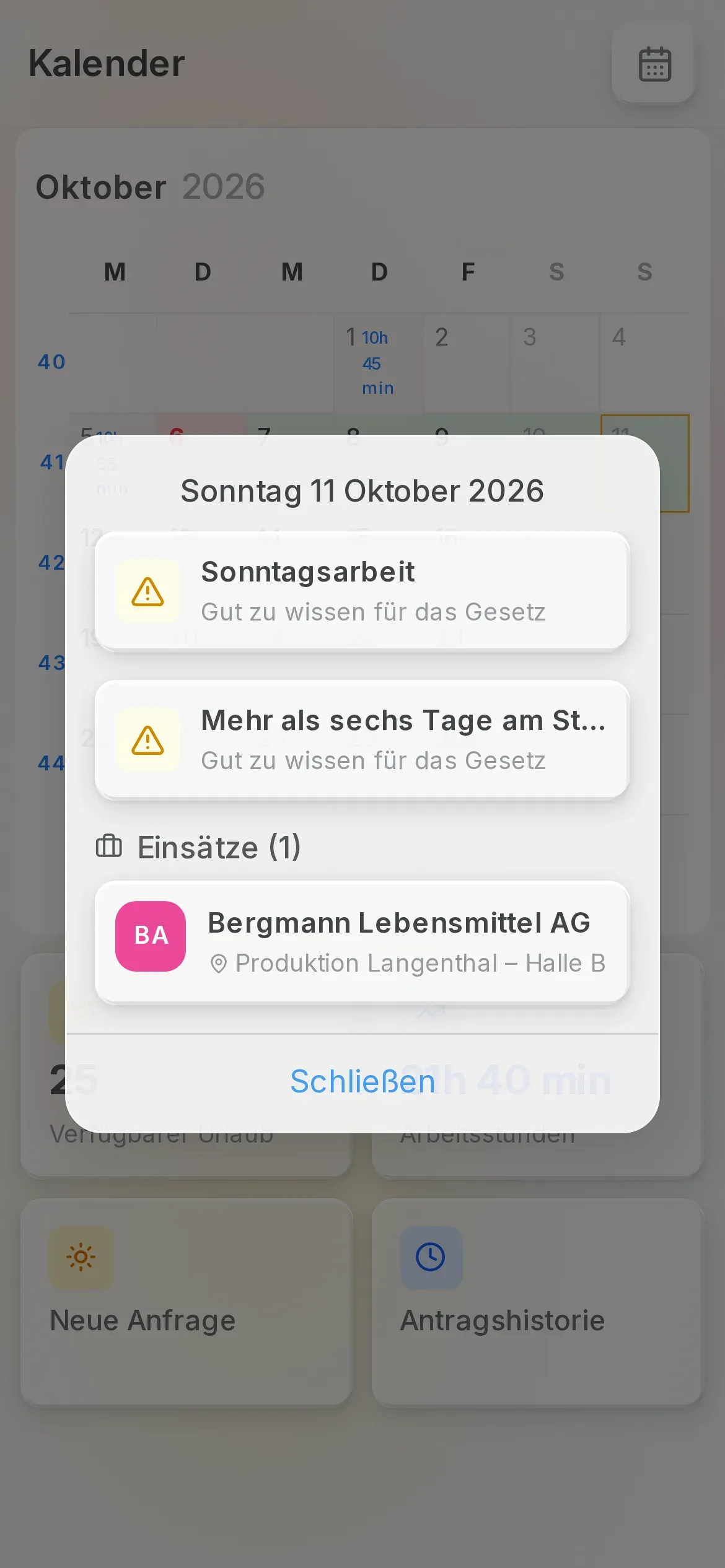 Die gesetzlichen Hinweise der Woche in der Oraria-App