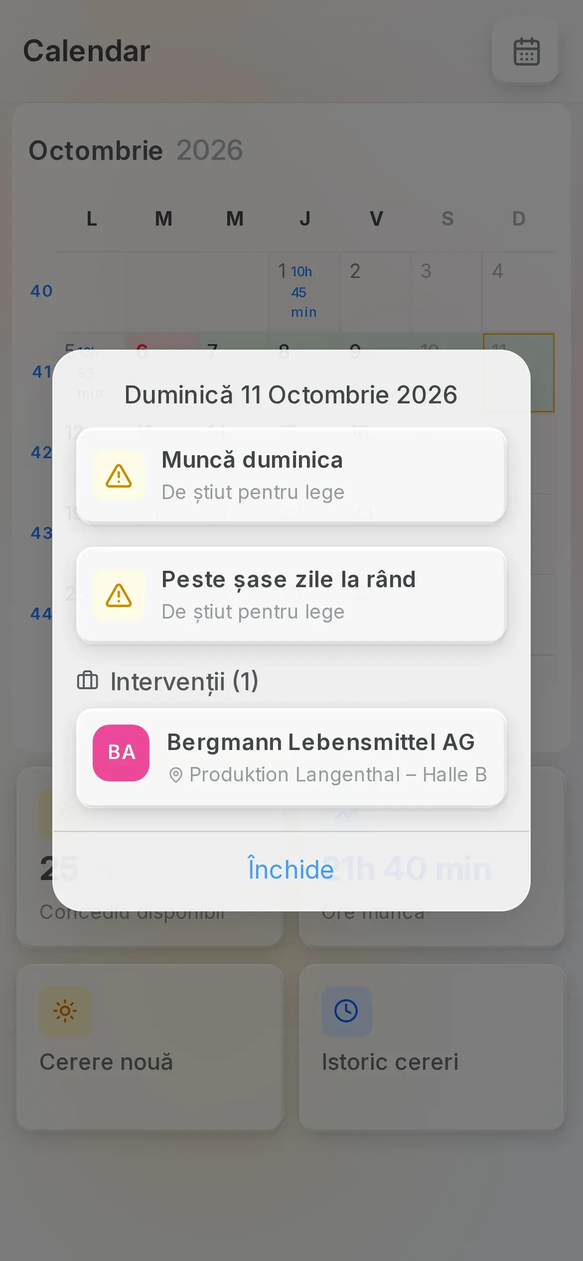 Avertizările legale ale săptămânii în aplicația Oraria
